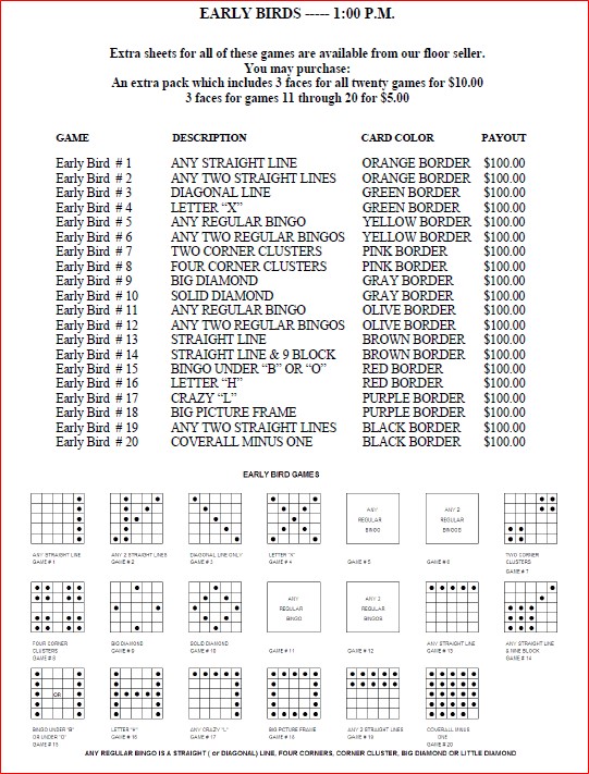 Super Sunday Game & Payout Info St. Louis Bingo